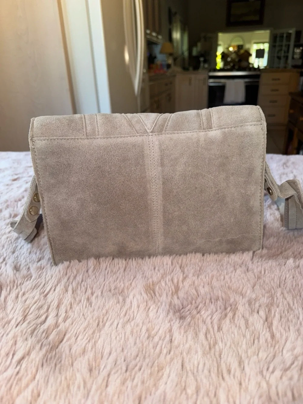 Zara Suede Leather Crossbody Bag - Picture 3 of 10